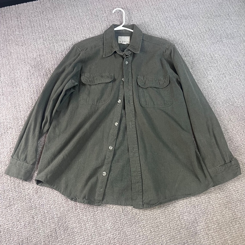 Cold Storage Army Green Button Up ADULT Large